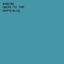 #4597A8 - Hippie Blue Color Image